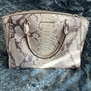 Michael Kors Snake Skin Ellis Leather Satchel
